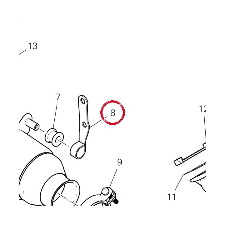 Bride avant 8301J321AA — réf. 8301J321AA | Ducati Store
