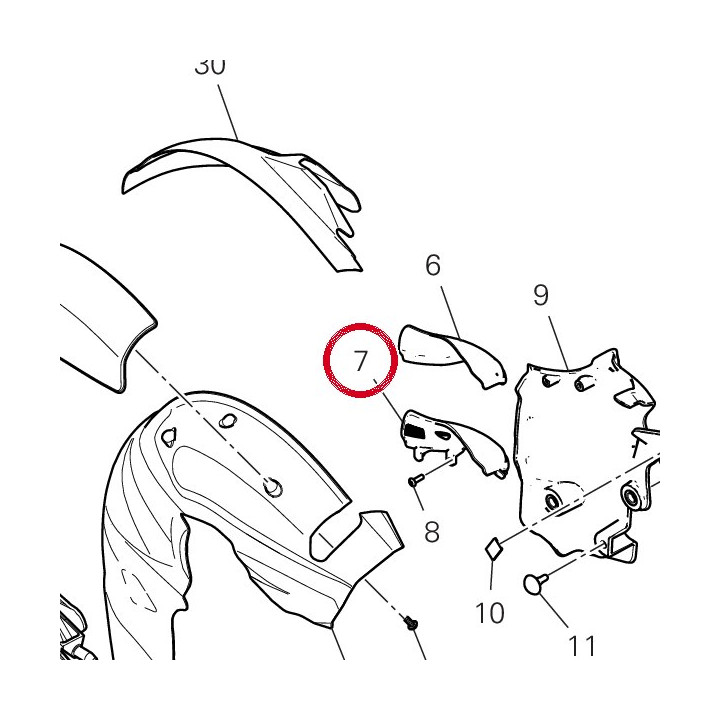 Pare-Chaleur Repose-Pieds — réf. 4601P261B | Ducati Store