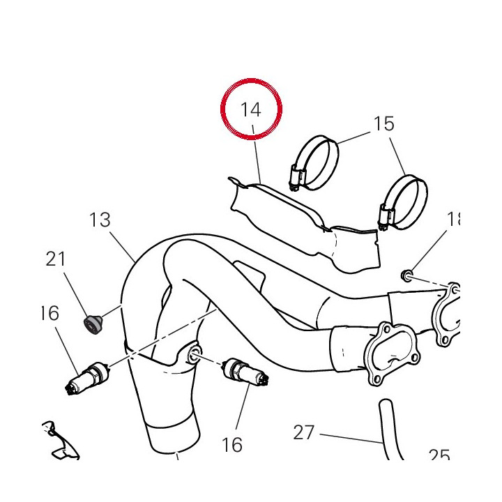 Pare-Chaleur arrière tuyau — réf. 4601P281A | Ducati Store