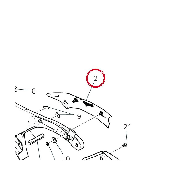 Couvercle gauche 48217391A — réf. 48217391A | Ducati Store