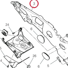 Cadre arrière gauche — réf. 47112232AA | Ducati Store