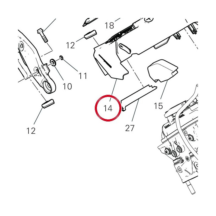 Cache culasse arrière — réf. 4601P311B | Ducati Store