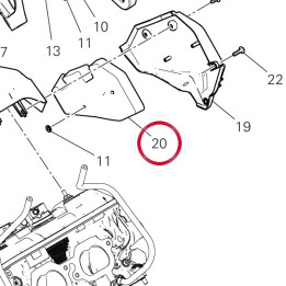 Sound-Absorbing panel left — réf. 48613201A | Ducati Store