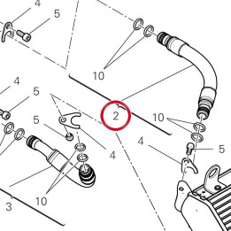 Tuyau de refoulement huile — réf. 54911931A | Ducati Store