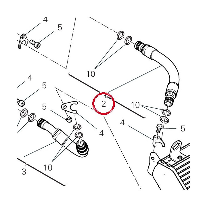 Tuyau de refoulement huile — réf. 54911931A | Ducati Store