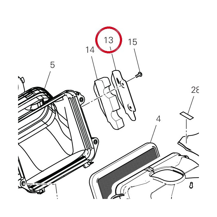 Couvercle gauche 4601R871A — réf. 4601R871A | Ducati Store