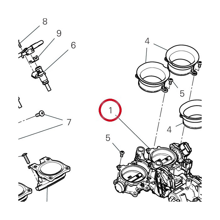 Corps papillon 28221213B — réf. 28221213B | Ducati Store