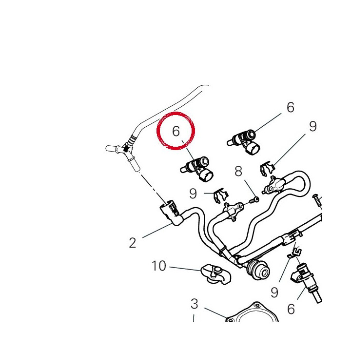 Injector inférieur 28040461B — réf. 28040461B | Ducati Store