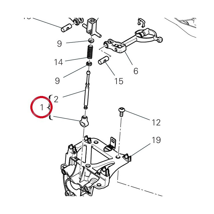 Tige (ensemble) 11711781A — réf. 11711781A | Ducati Store