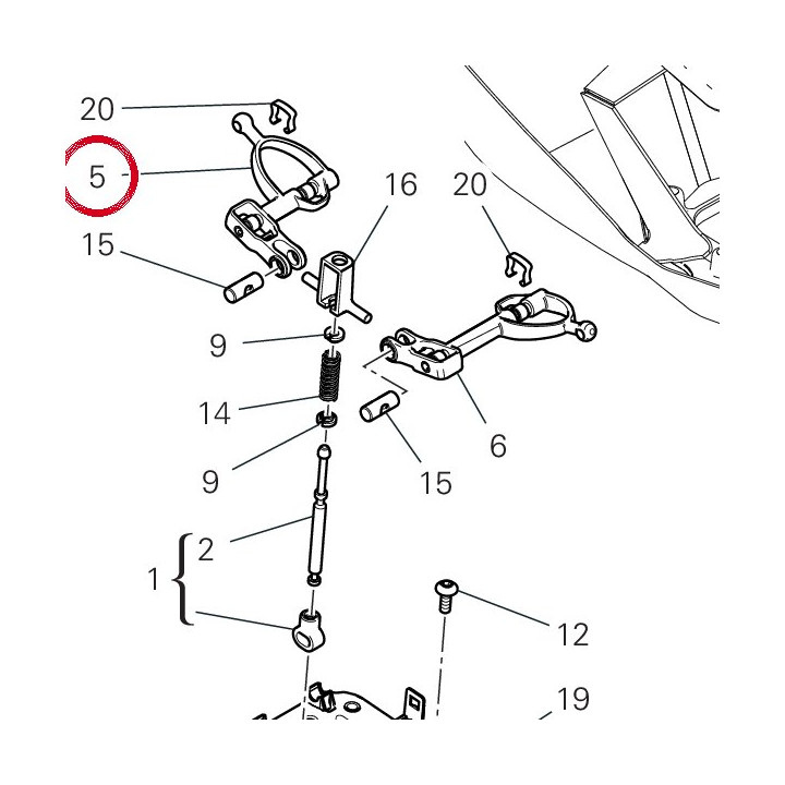 Levier court 45510391A — réf. 45510391A | Ducati Store