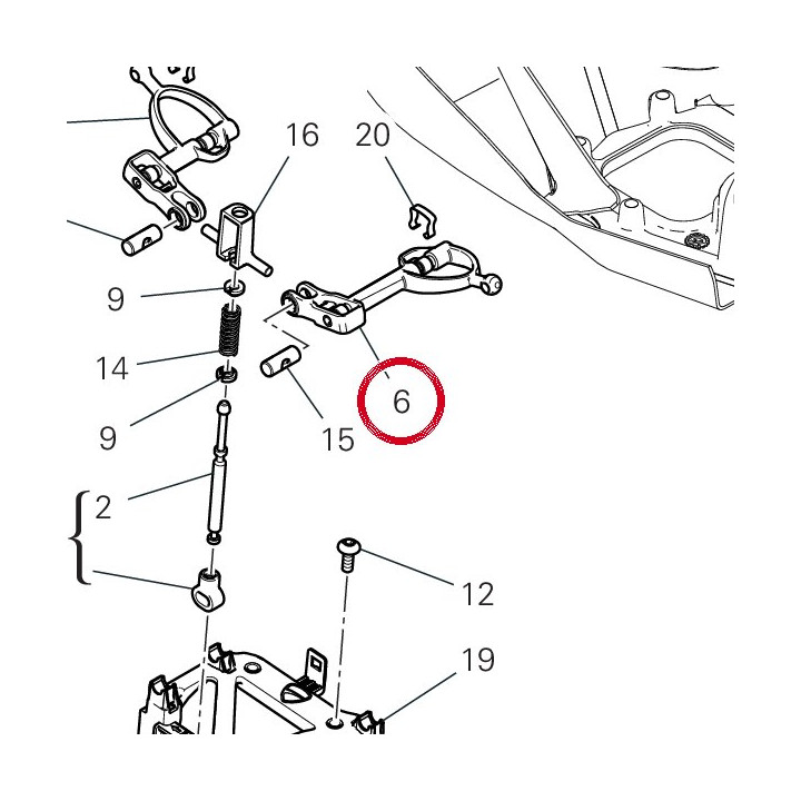 Levier long 45510401A — réf. 45510401A | Ducati Store
