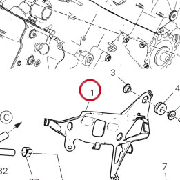 Étrier fixation carbon — réf. 83019581A | Ducati Store