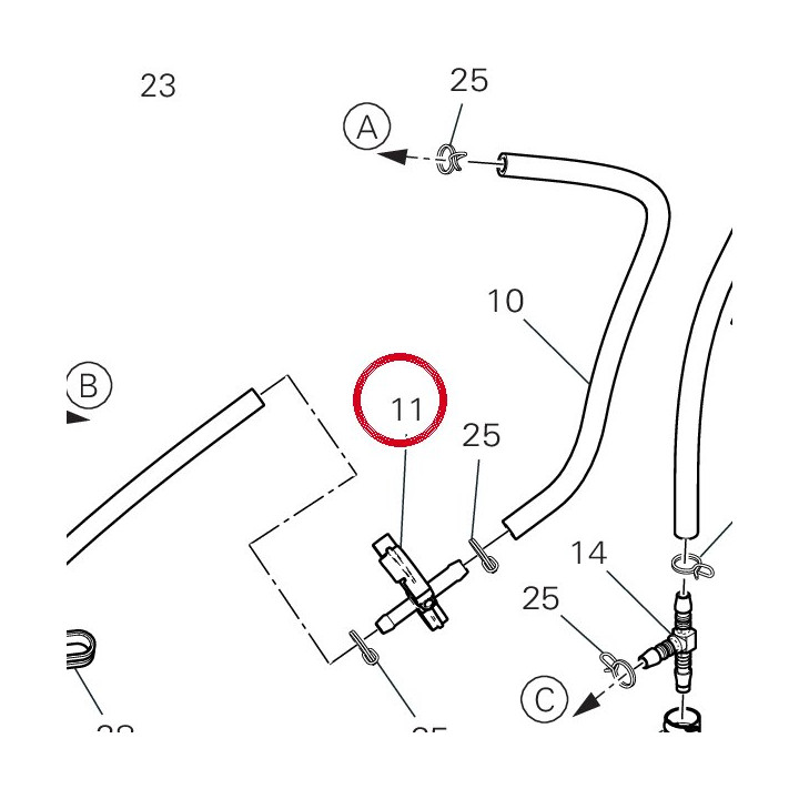 Guide tuyau canister — réf. 74113411A | Ducati Store