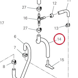 Tuyau drainage court — réf. 59014671A | Ducati Store