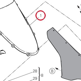 Pare-Brise 48711431A — réf. 48711431A | Ducati Store