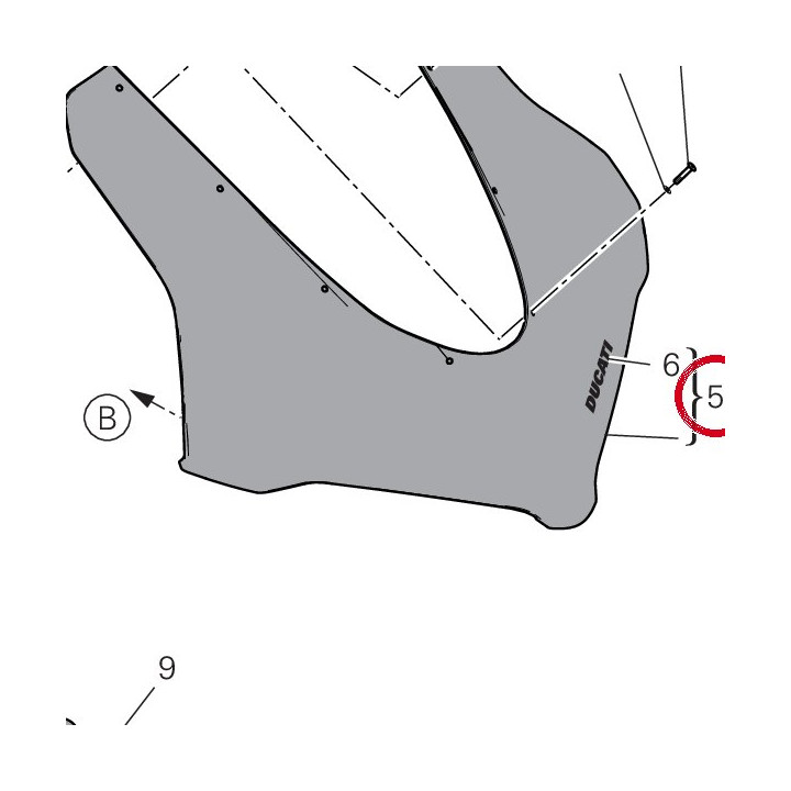 Capot avant 48114751BA — réf. 48114751BA | Ducati Store