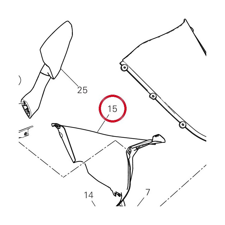 Couvercle capot gauche — réf. 4601R061A | Ducati Store