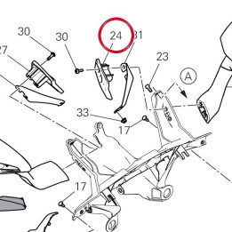 Support gauche 8291S621B — réf. 8291S621B | Ducati Store