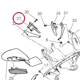 Support droit 8291S631B — réf. 8291S631B | Ducati Store