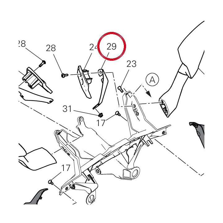 Bride gauche 8301Q021AA — réf. 8301Q021AA | Ducati Store