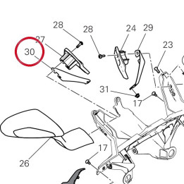 Bride droite 8301Q011AA — réf. 8301Q011AA | Ducati Store