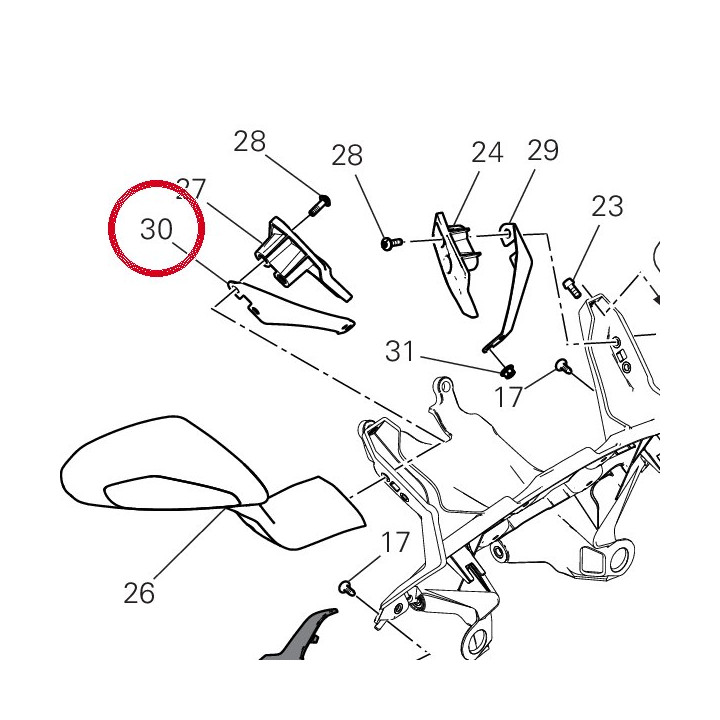 Bride droite 8301Q011AA — réf. 8301Q011AA | Ducati Store