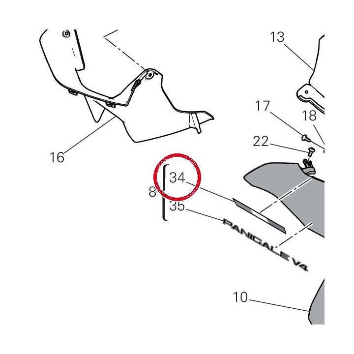 Decalcomanie drapeau — réf. 4381N661A | Ducati Store