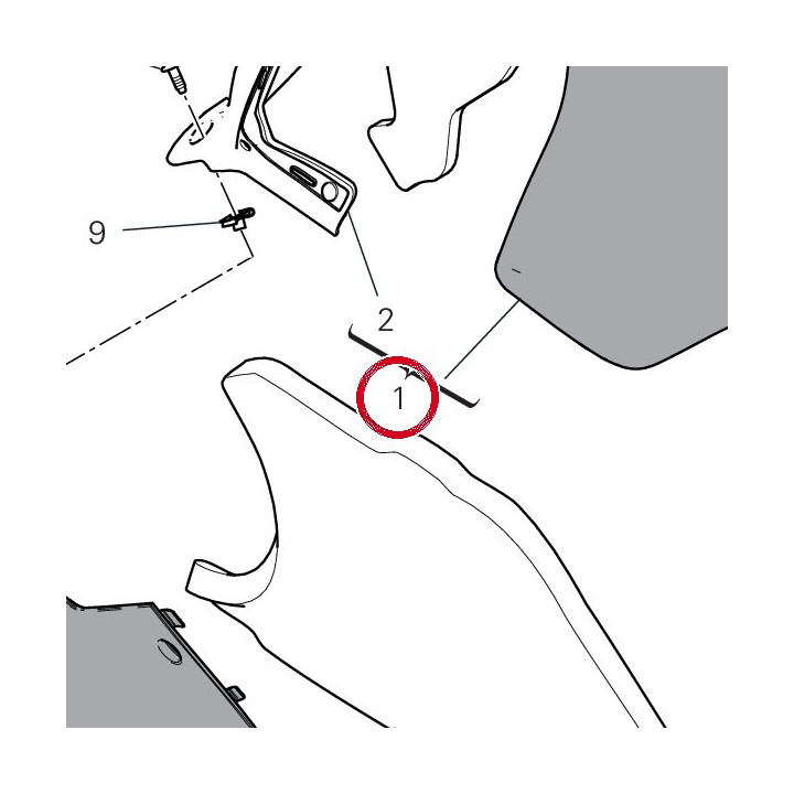 Demi-Carene supérieur — réf. 4801H271BA | Ducati Store