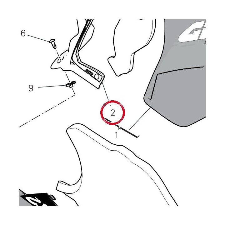 Cache carene droite — réf. 4601R041A | Ducati Store