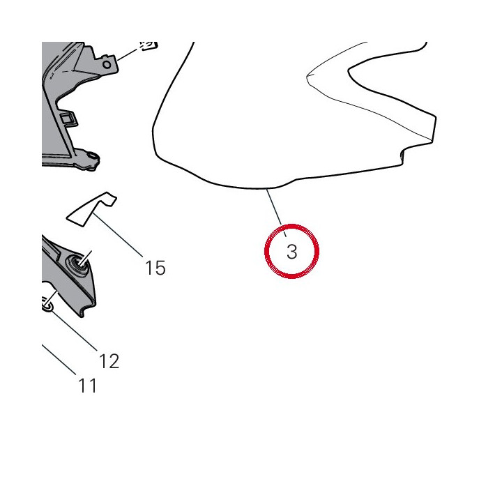 Absorbant sonore superiore — réf. 48613234A | Ducati Store