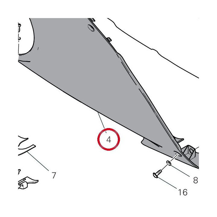 Demi-Carene inférieur — réf. 4801H321BA | Ducati Store