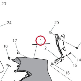 Demi-Carene supérieure — réf. 4801H261BA | Ducati Store
