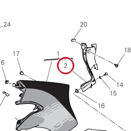 Cache carene gauche — réf. 4601R031A | Ducati Store