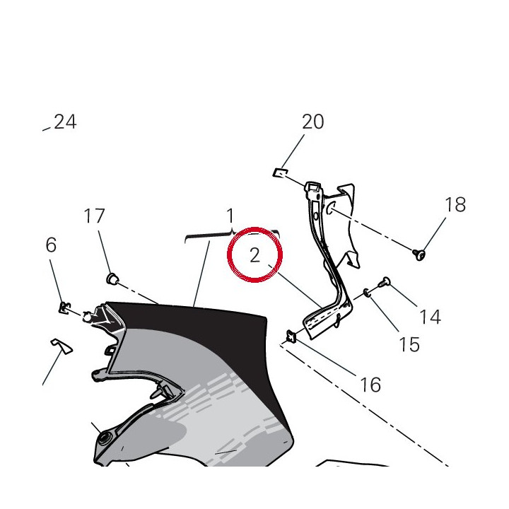 Cache carene gauche — réf. 4601R031A | Ducati Store