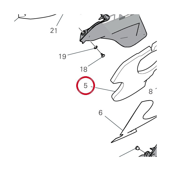 Absorbant sonore en bas — réf. 48613242A | Ducati Store