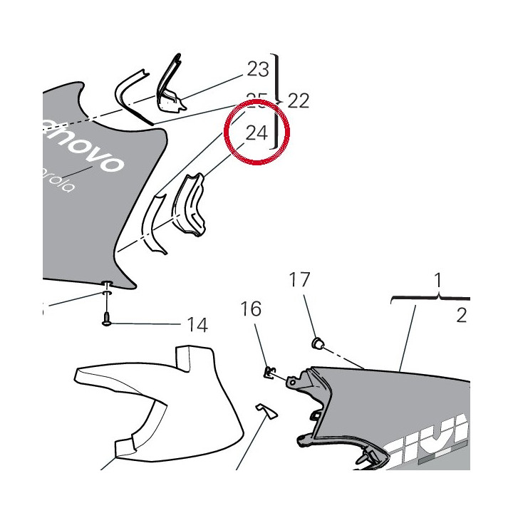Appendice gauche 4801H471A — réf. 4801H471A | Ducati Store