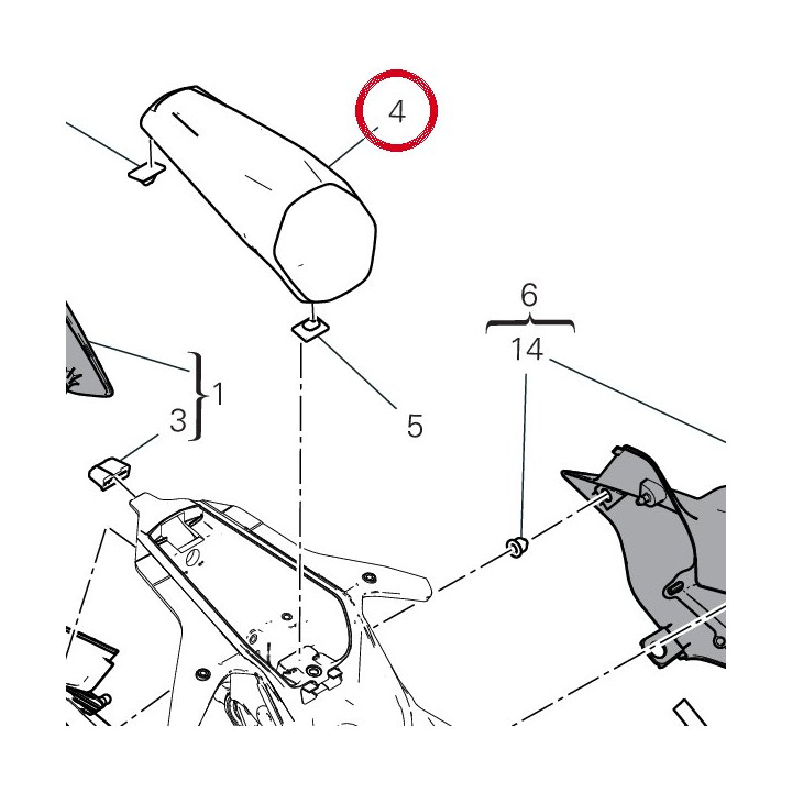 Support dossier siège — réf. 24717821A | Ducati Store
