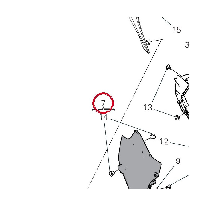 Panneau lateral droit — réf. 482P7292BA | Ducati Store