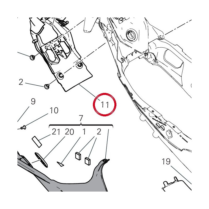 Cover inferiore codone — réf. 48217331A | Ducati Store