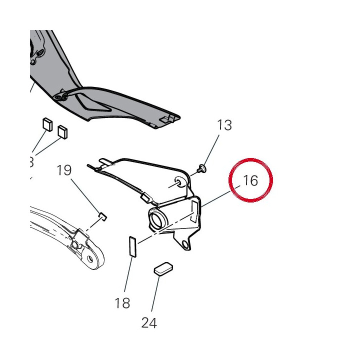 Couvercle gauche R╘servoir — réf. 4801H372A | Ducati Store