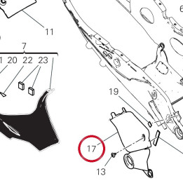 Couvercle droit R╘servoir — réf. 4801H382A | Ducati Store