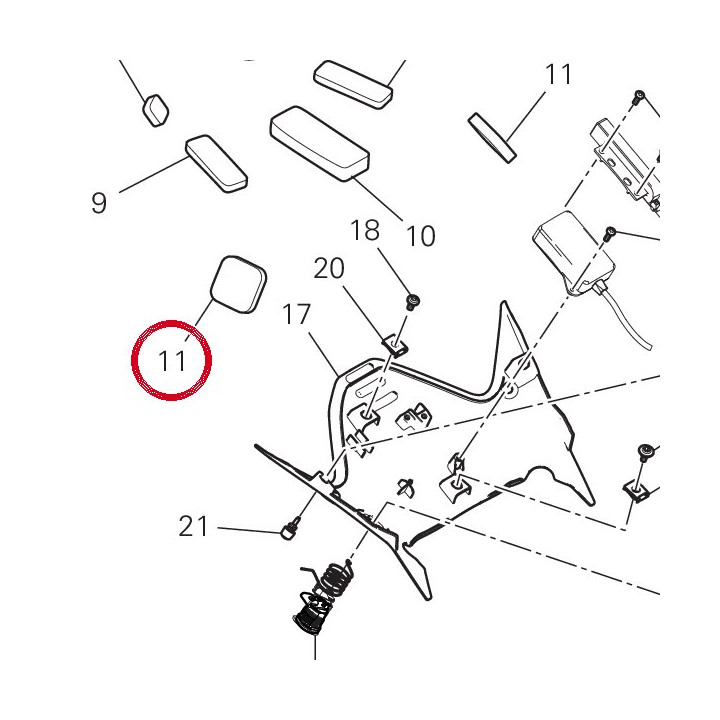 Tampon caoutchouc 86612441A — réf. 86612441A | Ducati Store