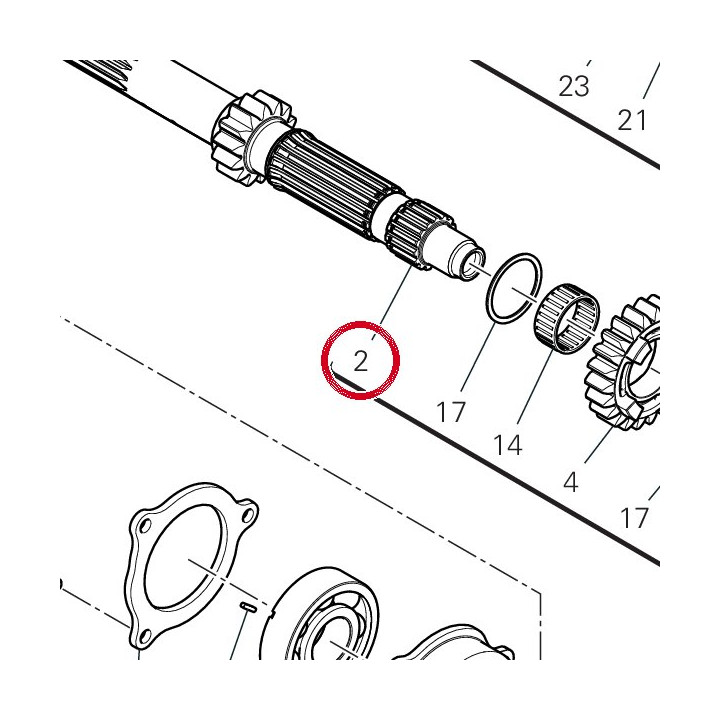 Arbre primaire 14912641A — réf. 14912641A | Ducati Store