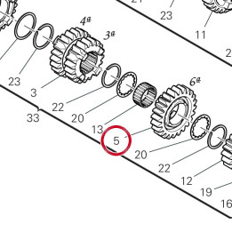 Engrenage conducteur 6Ème — réf. 17216461A | Ducati Store