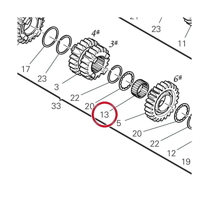Roulement à aiguilles — réf. 70140311A | Ducati Store