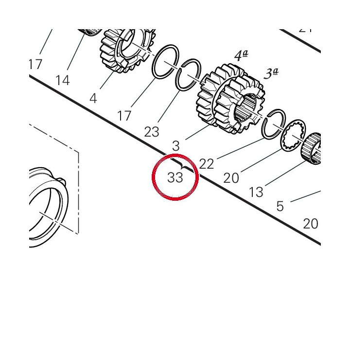 Arbre primaire 15022541A — réf. 15022541A | Ducati Store