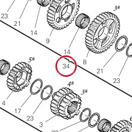 Arbre secondaire complet — réf. 15022551A | Ducati Store