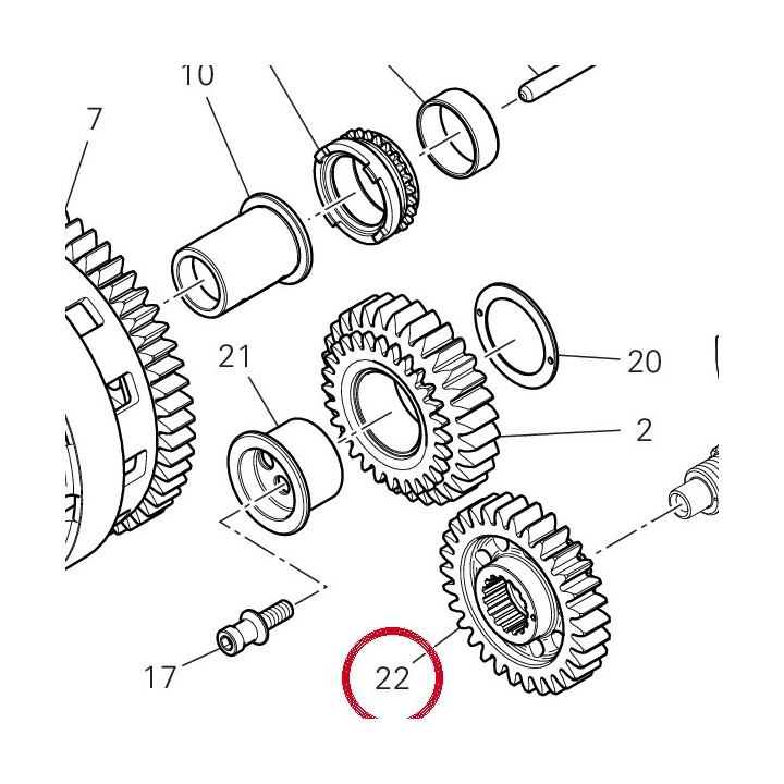 Pignon transmission — réf. 17011661C | Ducati Store
