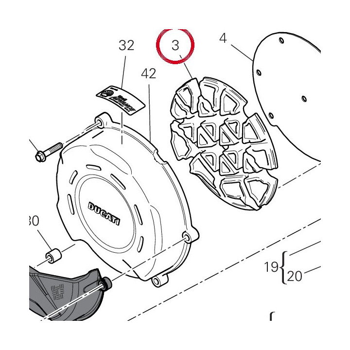 Panneau insonorisant — réf. 48611191A | Ducati Store
