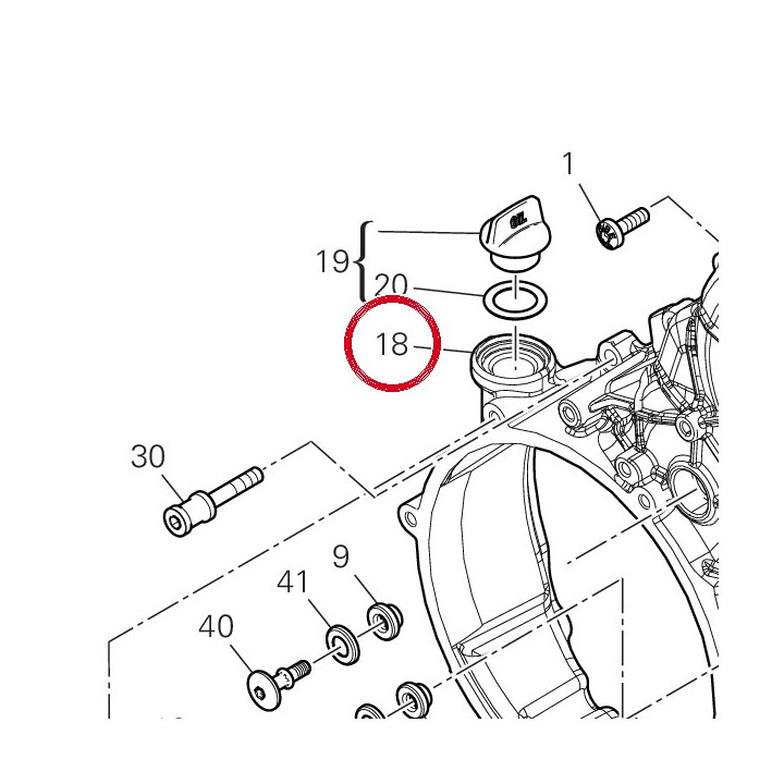 Couvercle embrayage — réf. 24311644A7 | Ducati Store